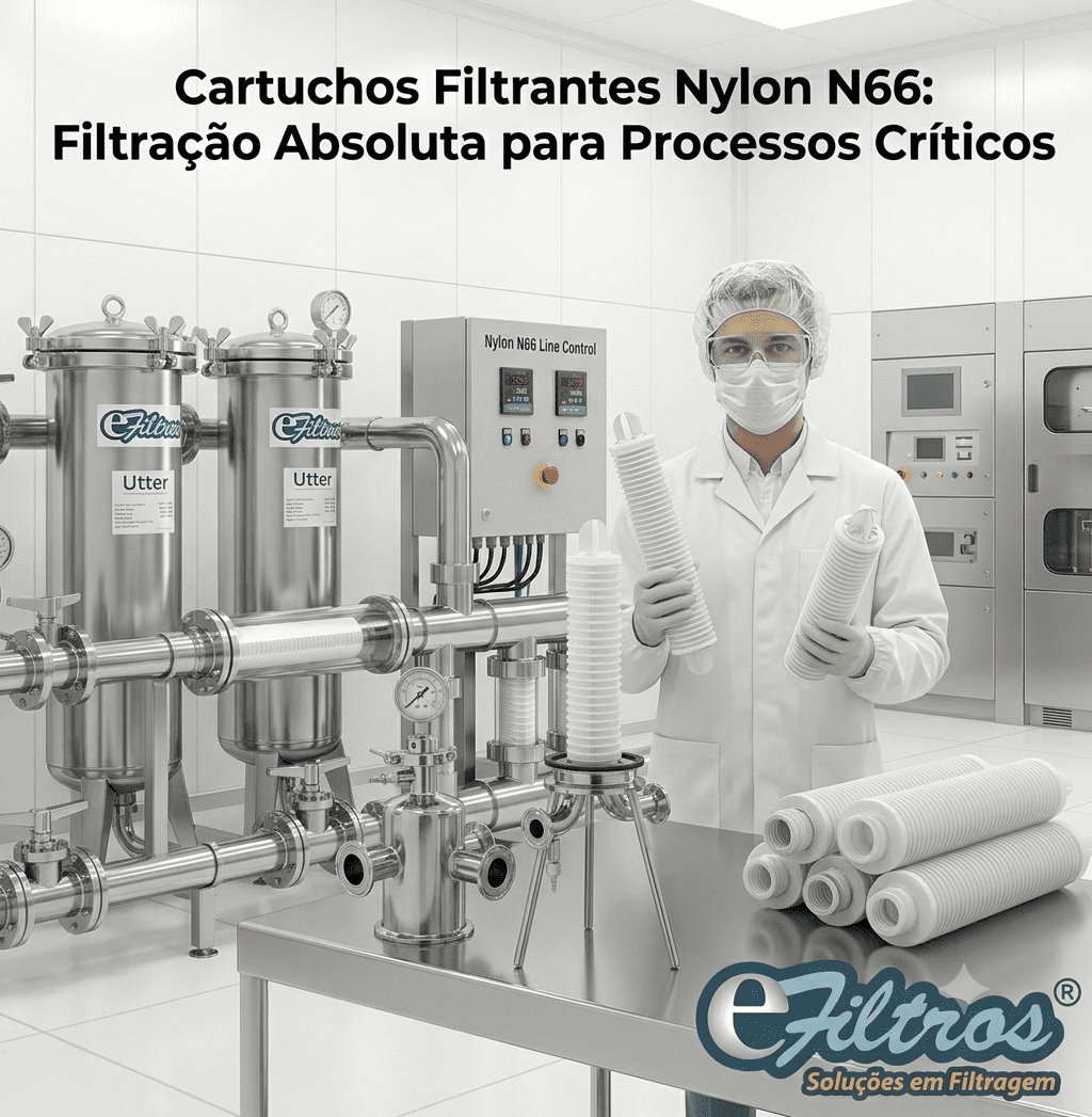 Cartuchos Filtrantes de Membrana Nylon N66: Filtração Absoluta, Alta Vazão e Baixa Extratabilidade para Processos Industriais Críticos